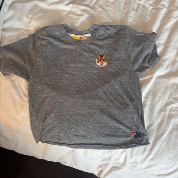 Aviator Nation Tiger Heather Gray Tee - Picture 1 of 5